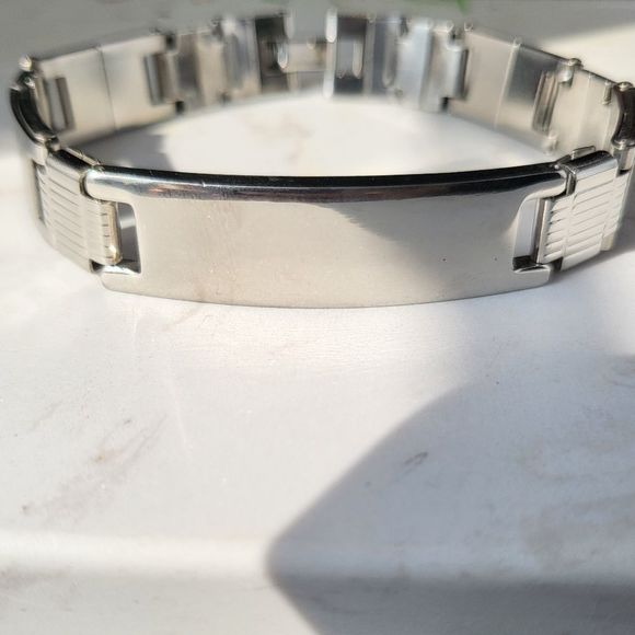 New stainless steel bracelet simple silver men - Picture 4 of 4